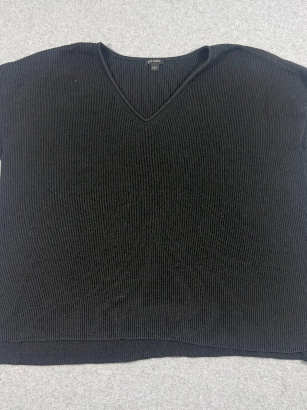 J.Jill Wearever Women's 2X Black Ribbed Sleeveless V-Neck Sweater